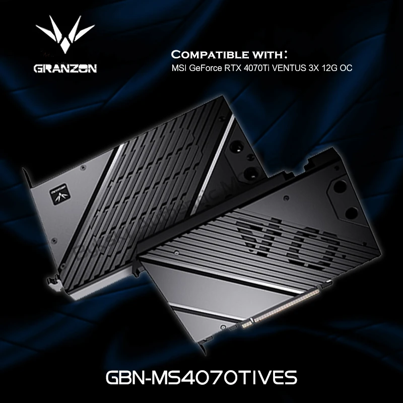 Granzon Gbn-Ms4070Tives Full Armor Watercooler Per Msi Geforce Rtx 4070 Ti Ventus 3X 12G Oc,Gpu Water Block 0.3Mm Microcanale
