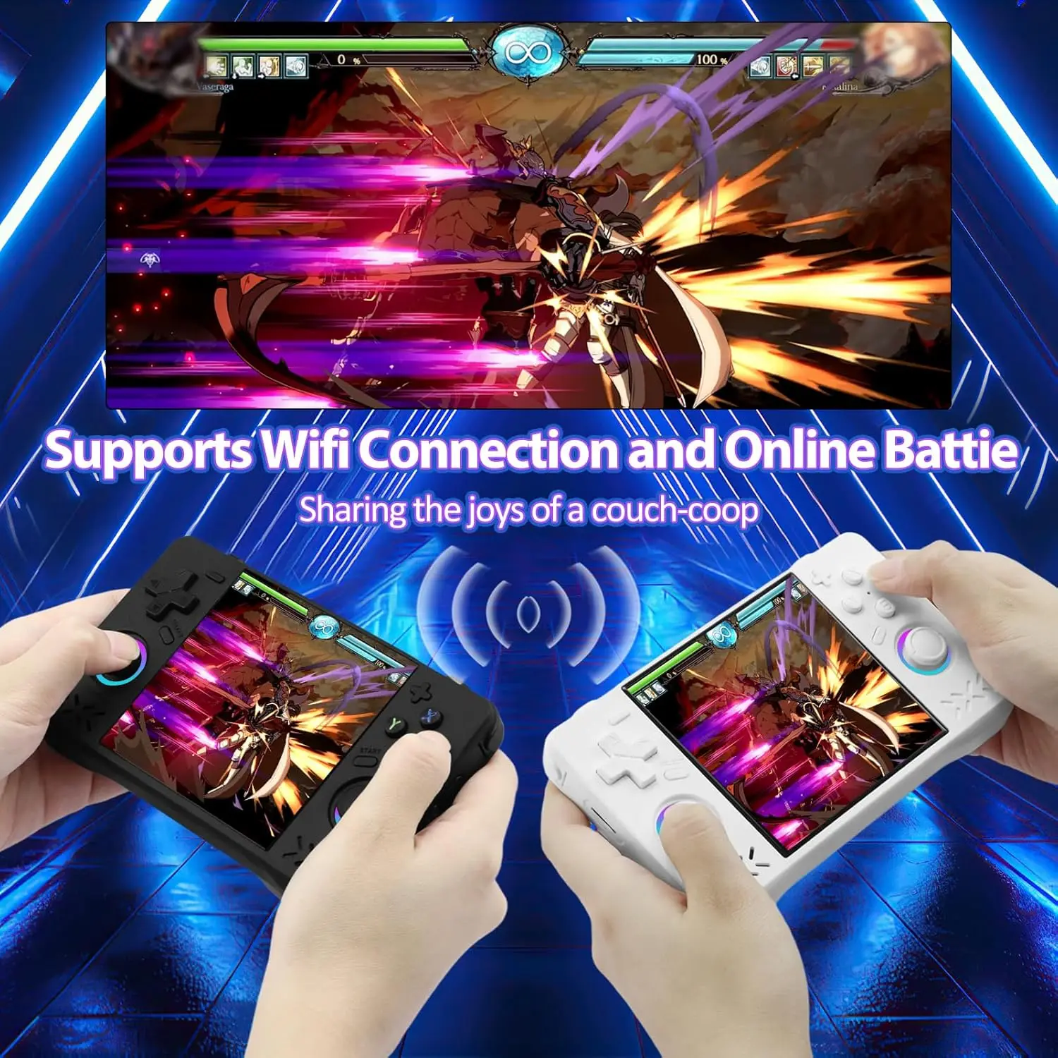 Upgraded XF40H Handheld Game Console Retro Gaming Console Preloaded Classic Games 4.0 Inch 4K HD IPS Screen Open Source Linux