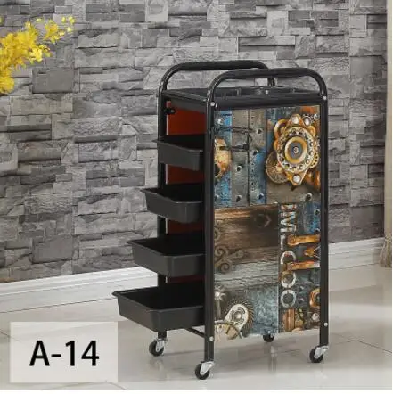 Hair car beauty stroller hair salon press dyeing tool car hair salon trolley bar car new European style.