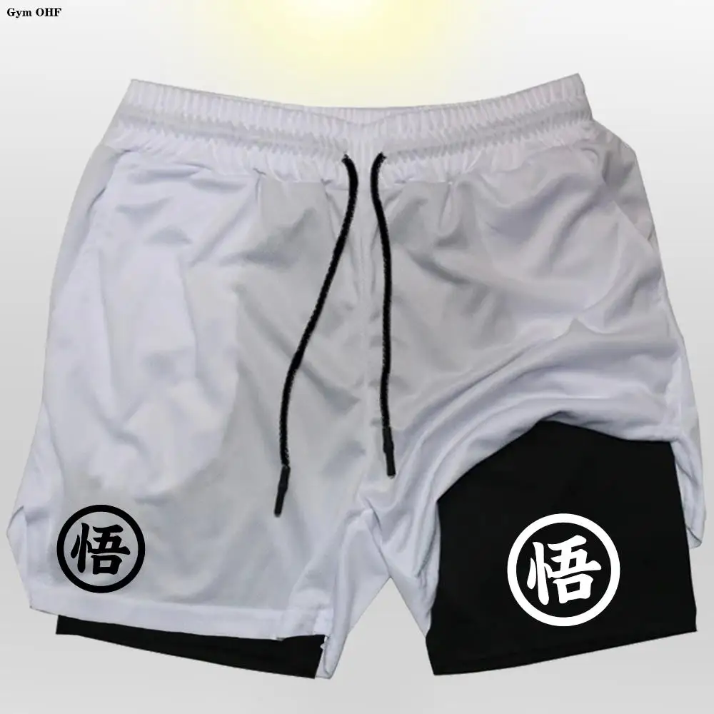 Z Goku Anime Sweatpants Shorts Men Gym Running Quick Dry Sport Outdoor Training Summer 2 In 1 Short Pants 6