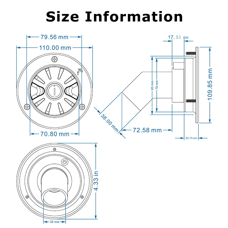 Caravan Gravity Water Inlet with Lock Water Tank Filling Port for RV Camper Waterway System Accessories