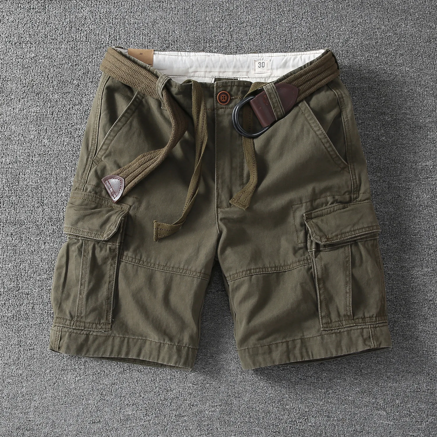 2025 New men's outdoor fashion leisure sports multi-pocket cargo shorts fans color cotton goods beach summer spring shorts 1