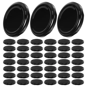 50 Pcs Decorative Metal Mason Jar Lids Leak Proof Storage Iron Caps For Glass Containers Regular Mouth Canning Lid Lunch Box Jar 1