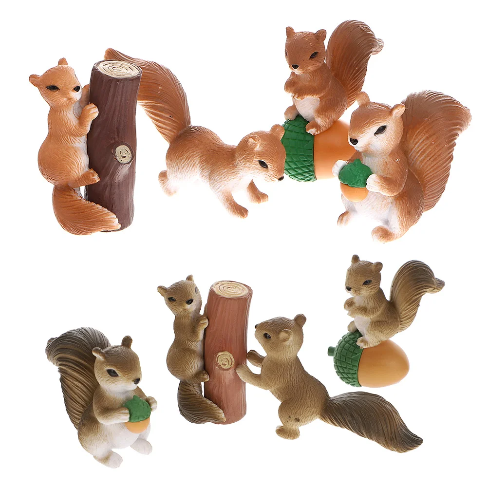 

Squirrel Character Toy Micro Landscape Mushroom Cake Decorations Outdoor Garden