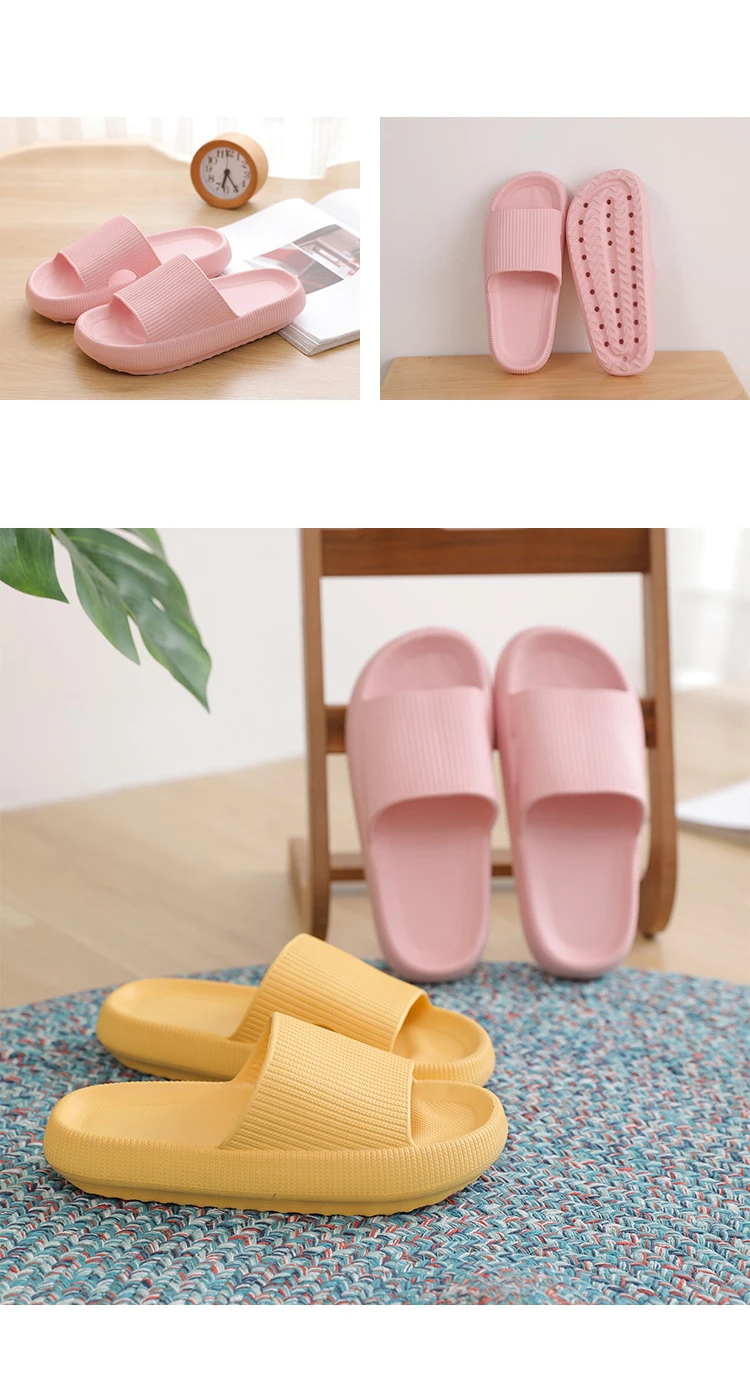 Baasploa Slippers Summers Thick Platform Womens Sandals Indoor Bathroom Anti-Slip Slides Ladies Men's Shoes Mules Dropshipping