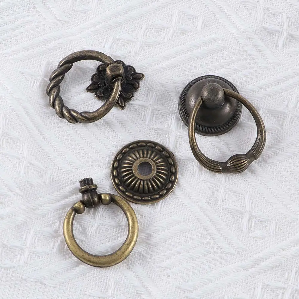 Description Picture 5 of itemDecorative Vintage Doll House Dresser Knobs Cupboard Cabinet Hardware Drawer Pull Ring Handles Cabinet Knobs Furniture Handles