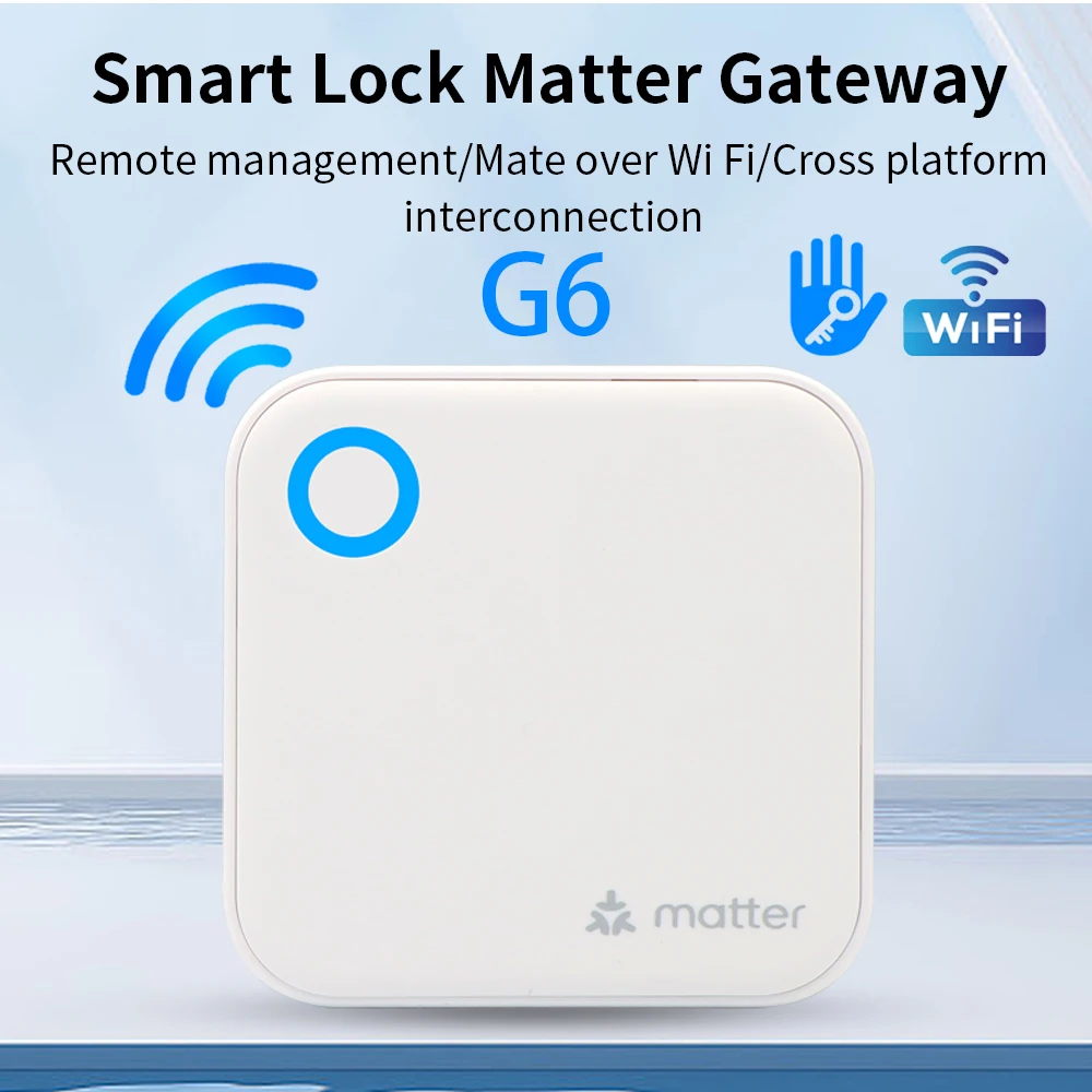Matter Smart Gateway G6 TTLock APP 블루투스 2.4G WiFi 도어록 무선 원격 제어 BLE 컨버터 Apple HomeKit Hub Bridge