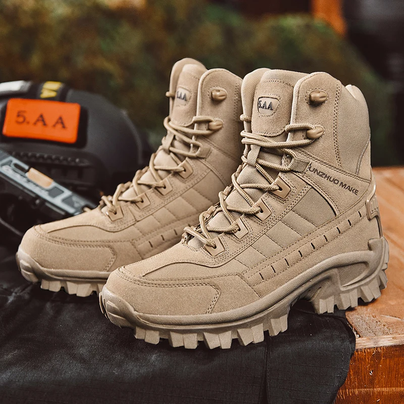

Men Tactical Boots Army Boots Mens Military Desert Waterproof Ankle Men Outdoor Boots Work Safety Shoes Climbing Hiking Shoes