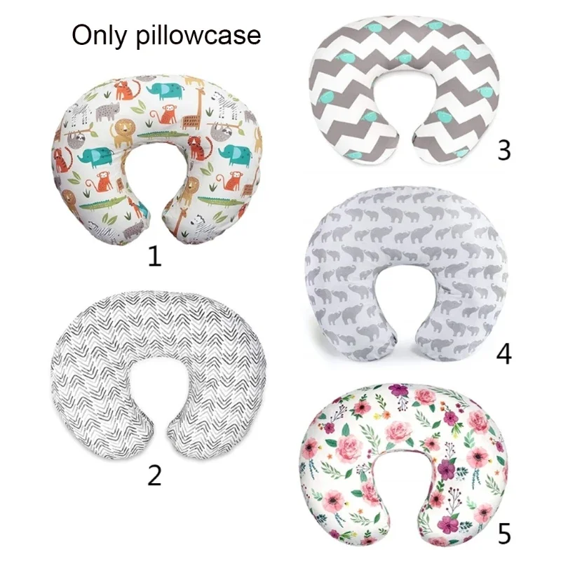 Baby U-Shaped Breastfeeding Pillowcase Maternity Pillow Slipcover Cartoon Printed Newborn Baby Nursing Pillows Cover