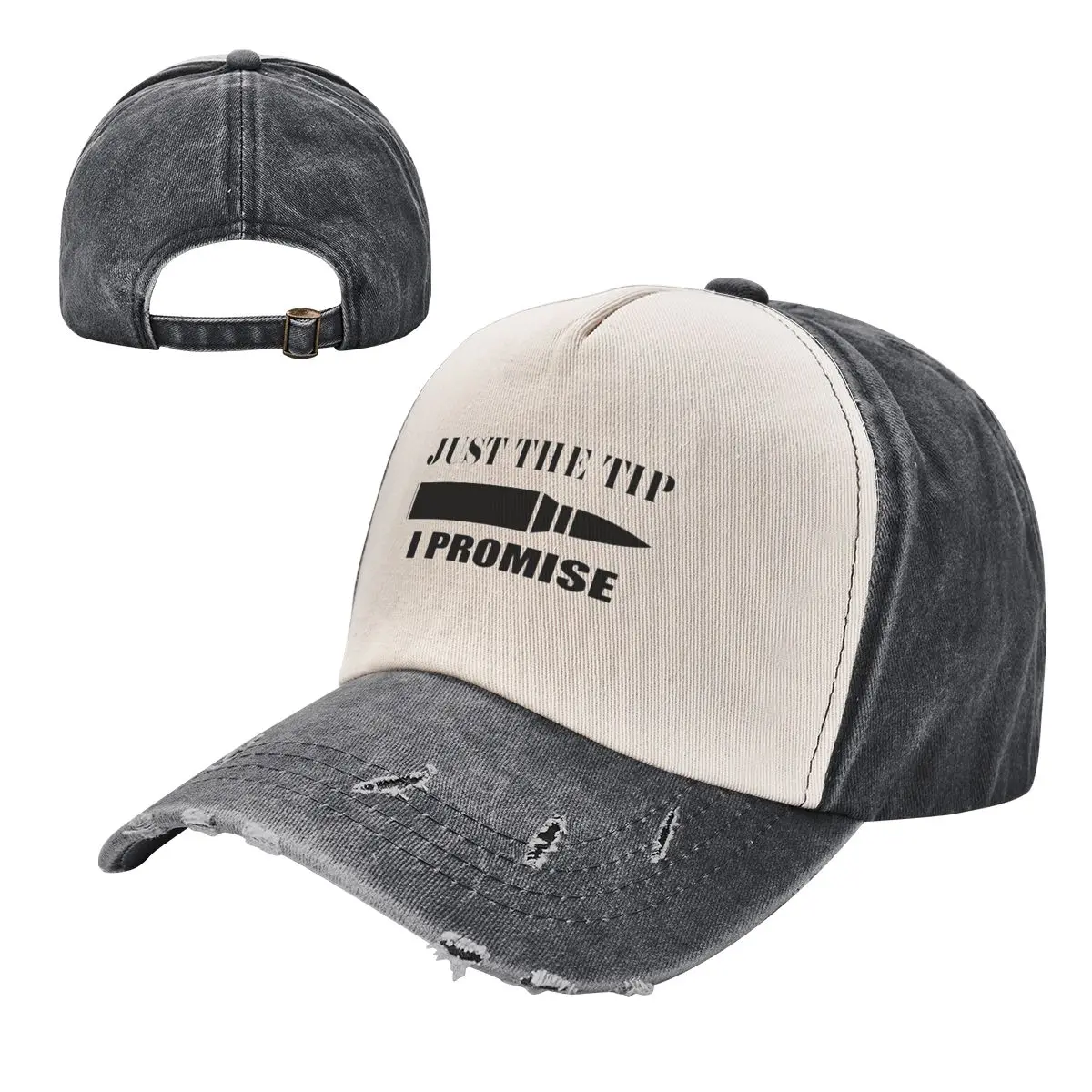

Unisex Fashion Just The Tip I Promise Washed Baseball Caps