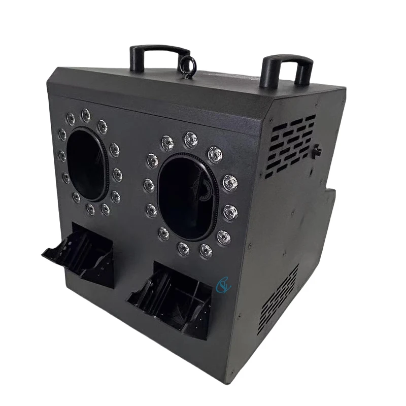 Remote Control 1500w LED RGB 2 Holes Portable Bubble Smoke Machine Fog Bubble Ma