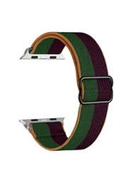 Premium Nylon Elastic Smart Watch Wristband - 42mm44mm45mm49mm (Pine needle green)