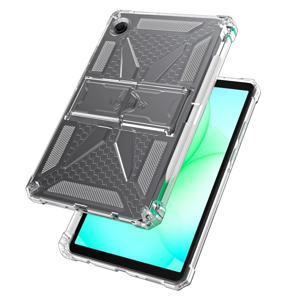 Enhanced Clear Soft TPU Stand Tablet Case Cover