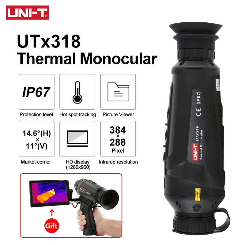 UNIT Thermal Monocular Telescope UTx318 384×288 Pixels Thermal Imager