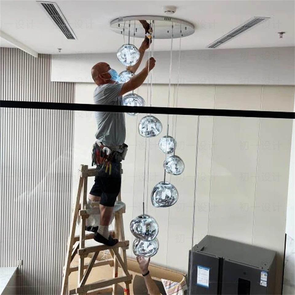Nordic LED PVC Pendant Light Lava Home Decoration Bedroom Living Room Pendant Lamp Dining Room Hanging Lamp Indoor Lighting 2