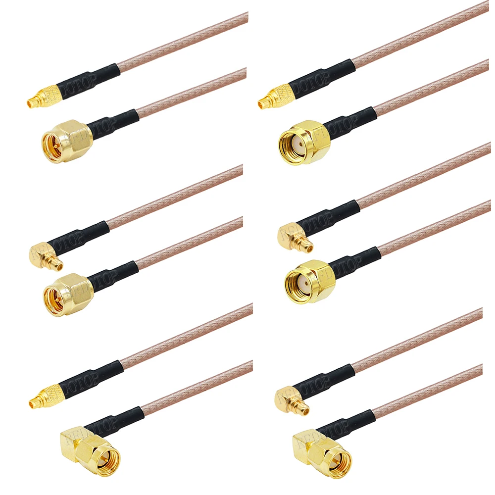 Cavi Per Antenne 5 Cavi Coassiali SMA A Treccia, Femmina A Maschio Ad Angolo Retto, RG174 20cm - Per Radio/Antenne Cavo Coassiale 20cm - Foto 5