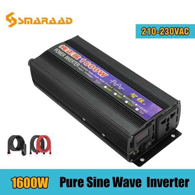 Onduleur à onde sinusoïdale PurePower 24-220V - 2000W Onduleur à on