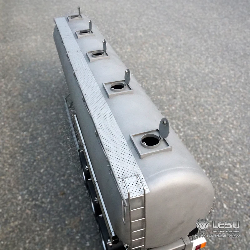 LESU Metal 1/14 40Ft Oil Tank Gas-Tanker Semi Trailer For RC Tamiyay Tractor Truck Remote Contro Toys Car Model Th14463 4