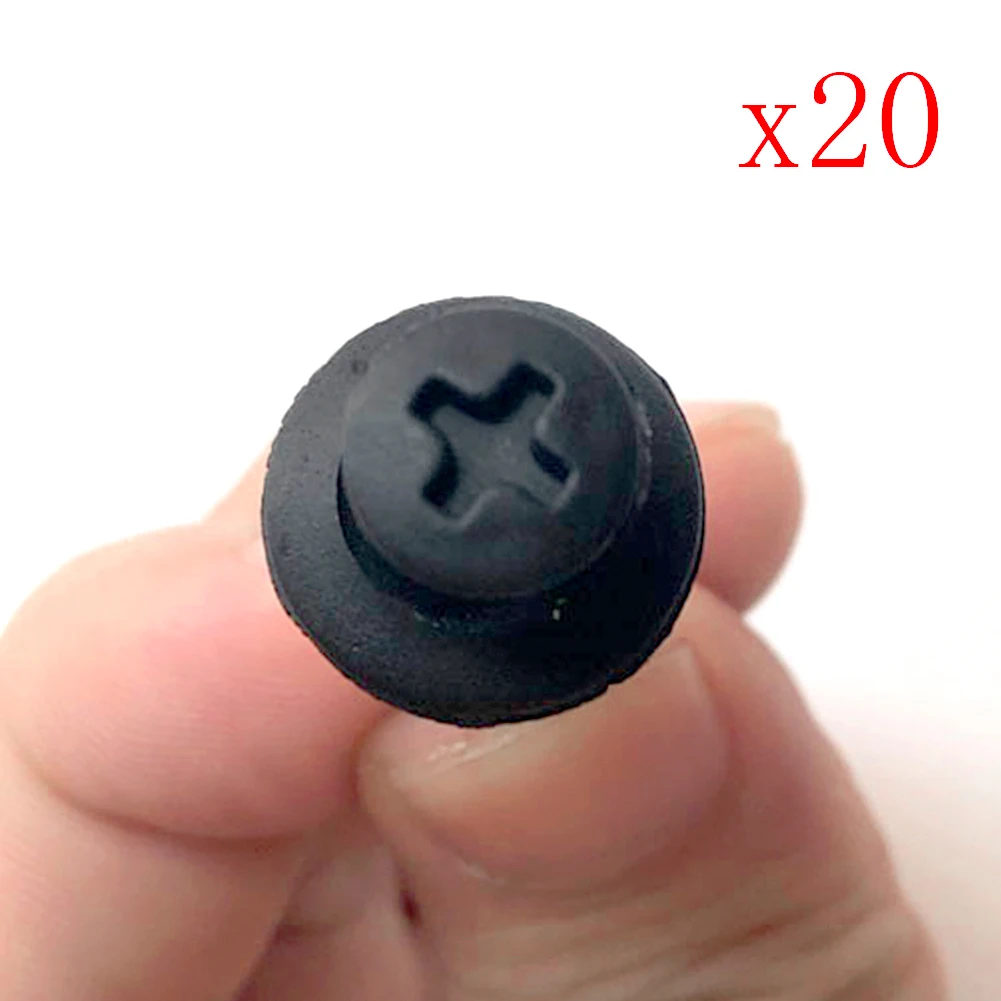 20pieces Auto Fastener Clip Car Trunk Door Board Trim Mudguard Plastic Screw Rivet Fastener Accessories for Ford