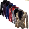 Shiny Gold Sequin Glitter Embellished Blazer Jacket Men, Nightclub Prom Suit Blazer,Male Costume Homme Stage Clothes For singers 1