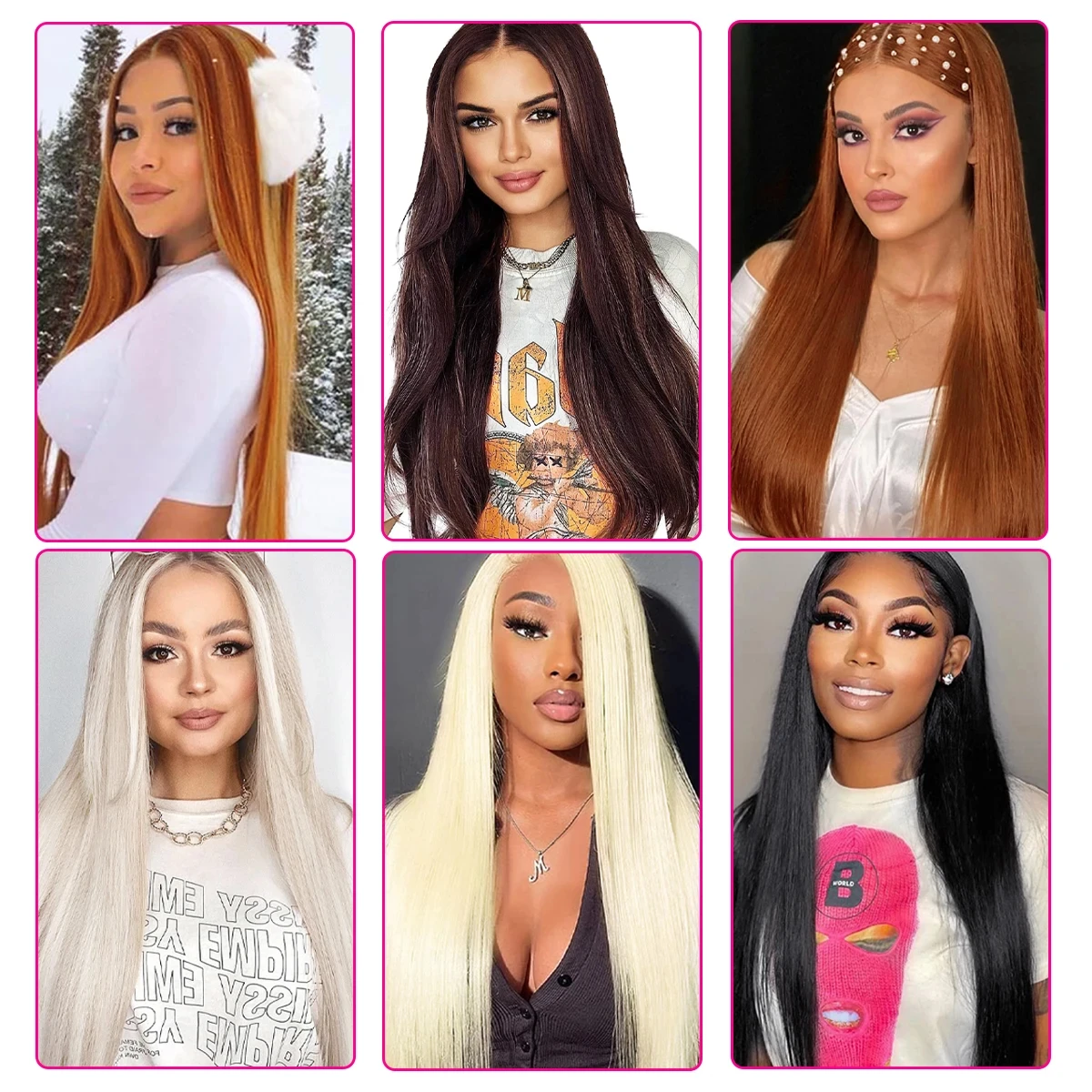 26 inch Ariel Straight Pony Hair Bundles Crochet Braids Hair Synthetic Braiding Hair Ombre Blonde Crochet Hair Extensions 6