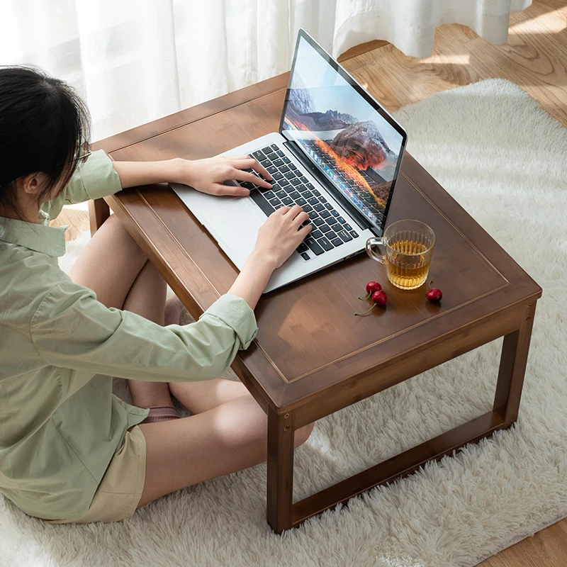 Bamboo Small Table, Japanese Tatami Desk, Home Ground Tea Table, Compact Bay Window Coffee Stand, Minimalist Table