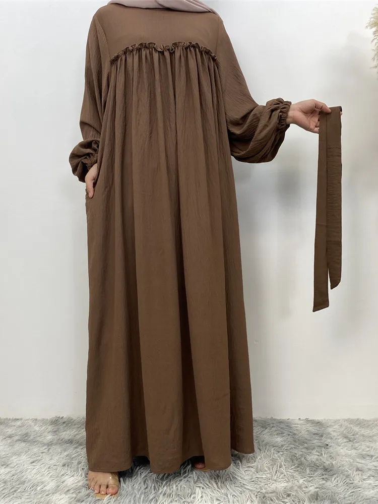 Abaya Muslim Long Dress Women Dubai Clothing Eid Loose Sleeve Islamic Jilbab African Dresses Jalabiya Modesty Kaftan 2023 Robe