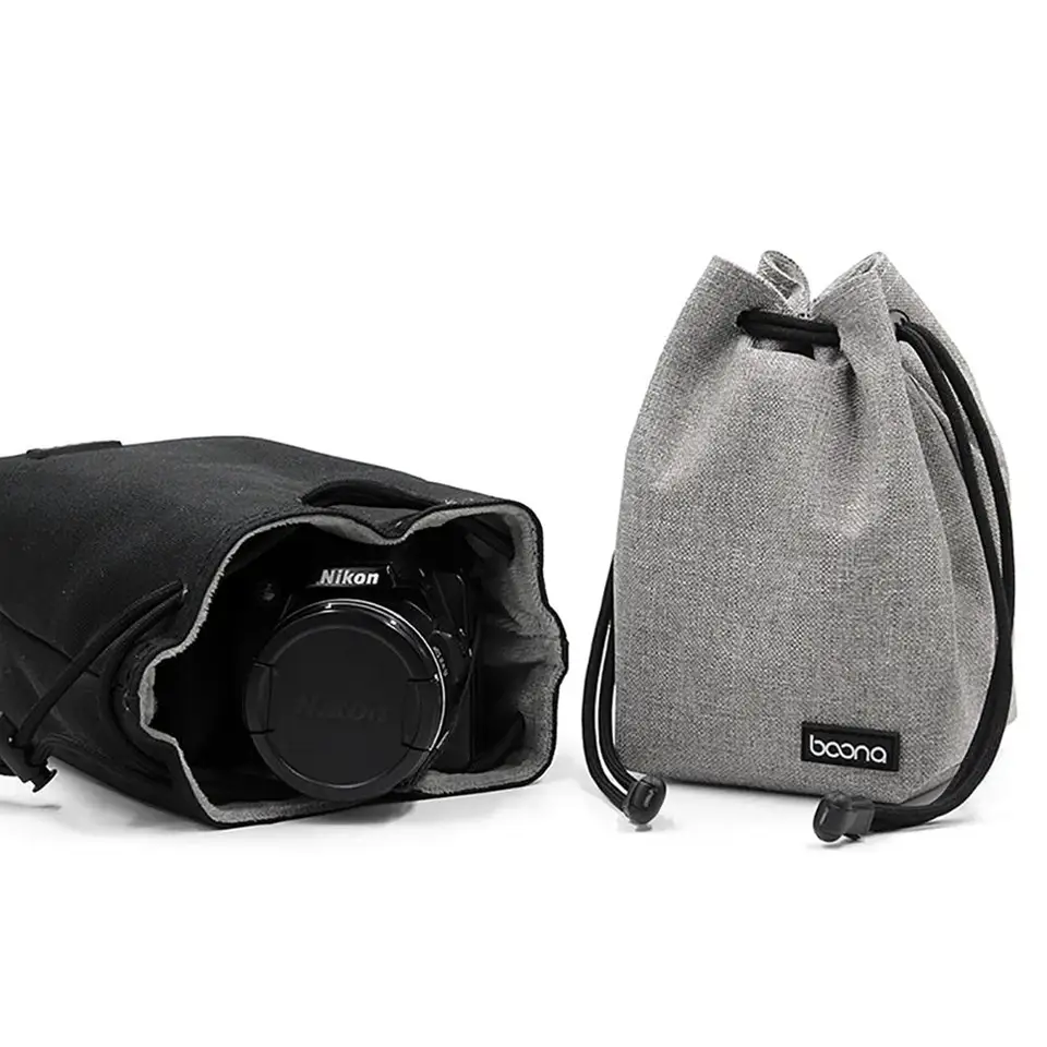 Waterproof Camera Backpack with Drawstring Pouch