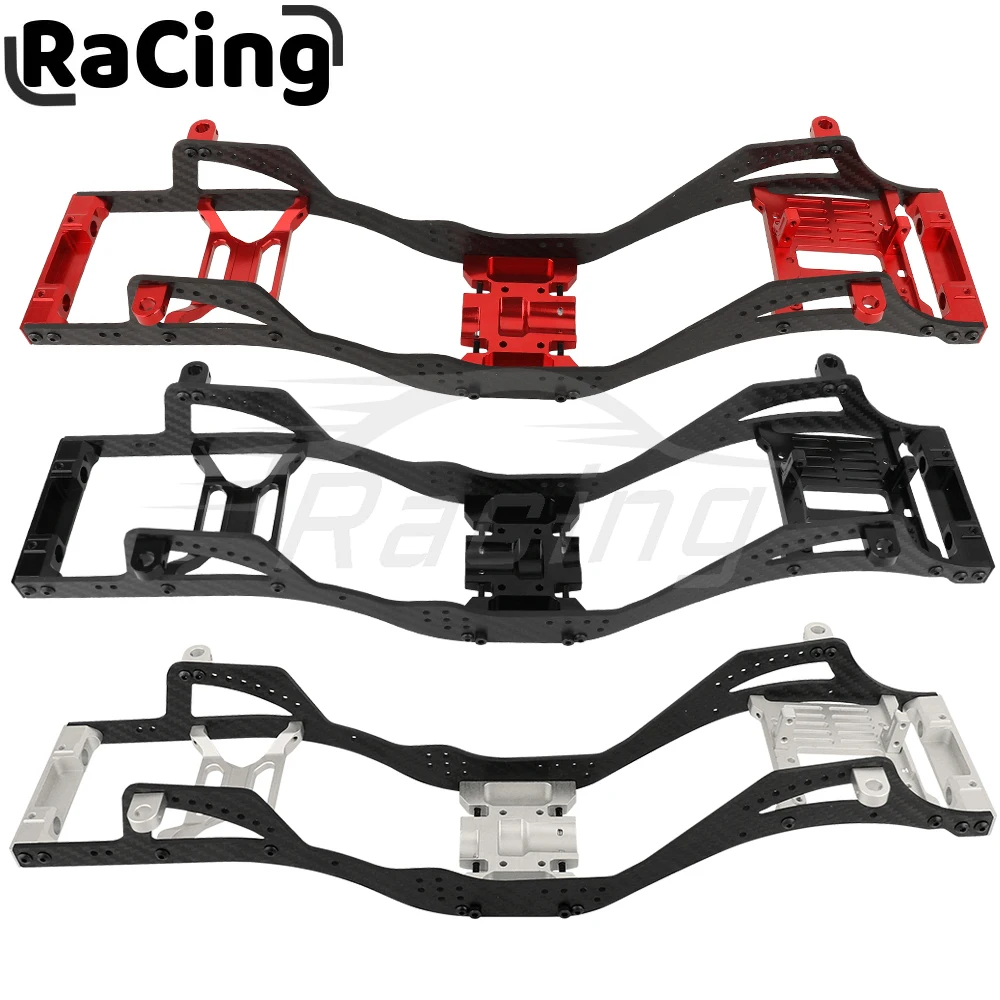 

1:10 Metal Carbon Fiber Chassis Rail Girder Side Car Frame Kit for 1/10 RC Crawler Car Axial SCX10 Pro Upgrade Parts