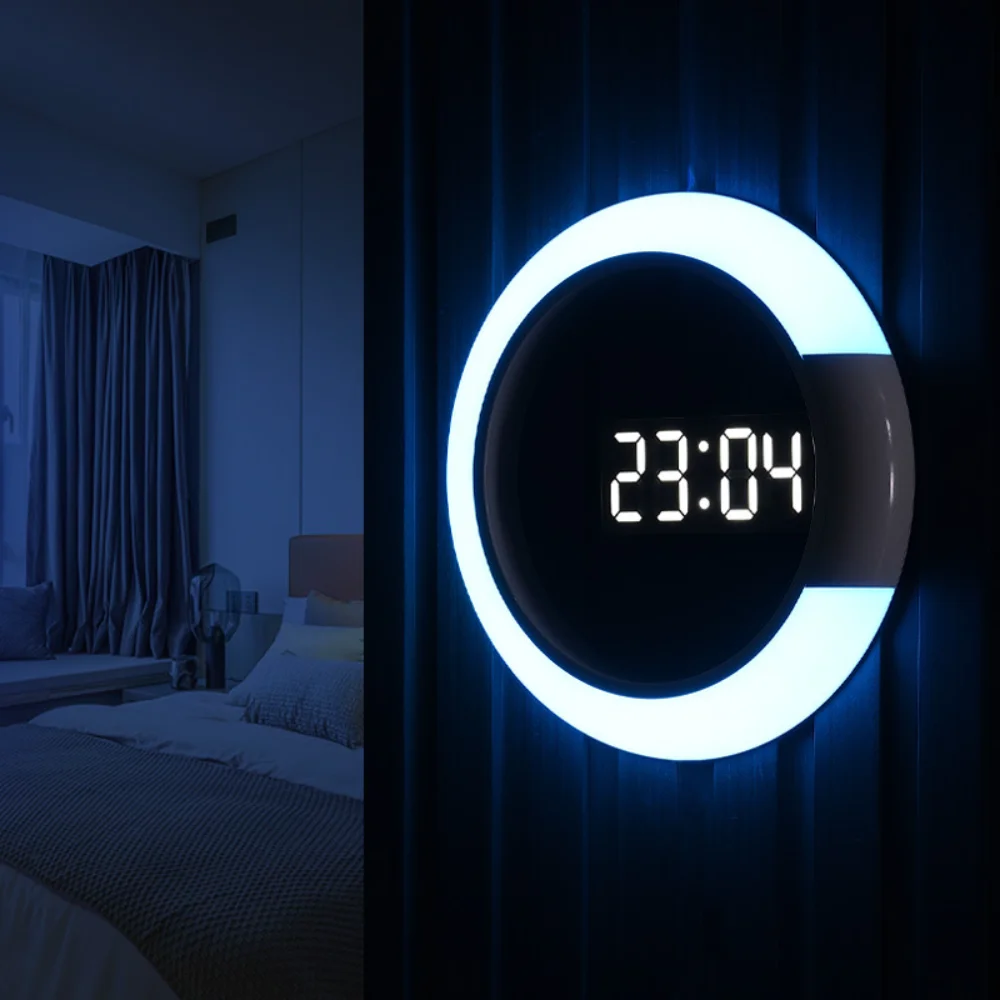 Reloj de pared LED ahuecado, diseño moderno, relojes circulares simples ...