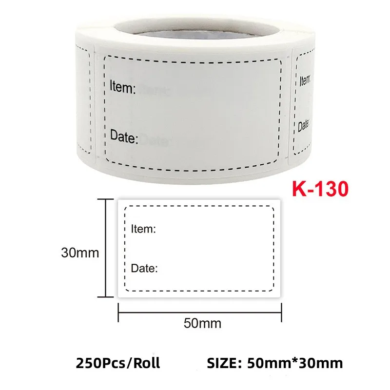 Label Stickers Kitchen Date Roll Paper Label Waterproof Food Storage Stickers Removable Storage Sticker Freezer Labels