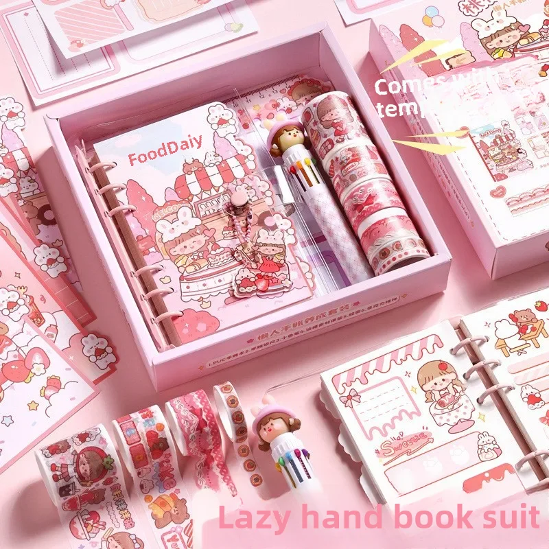 Cute Cartoon Sticker Set Journaling Scrapbooking Women's Kids Gift Box Full Range Supplies Hand Accounting