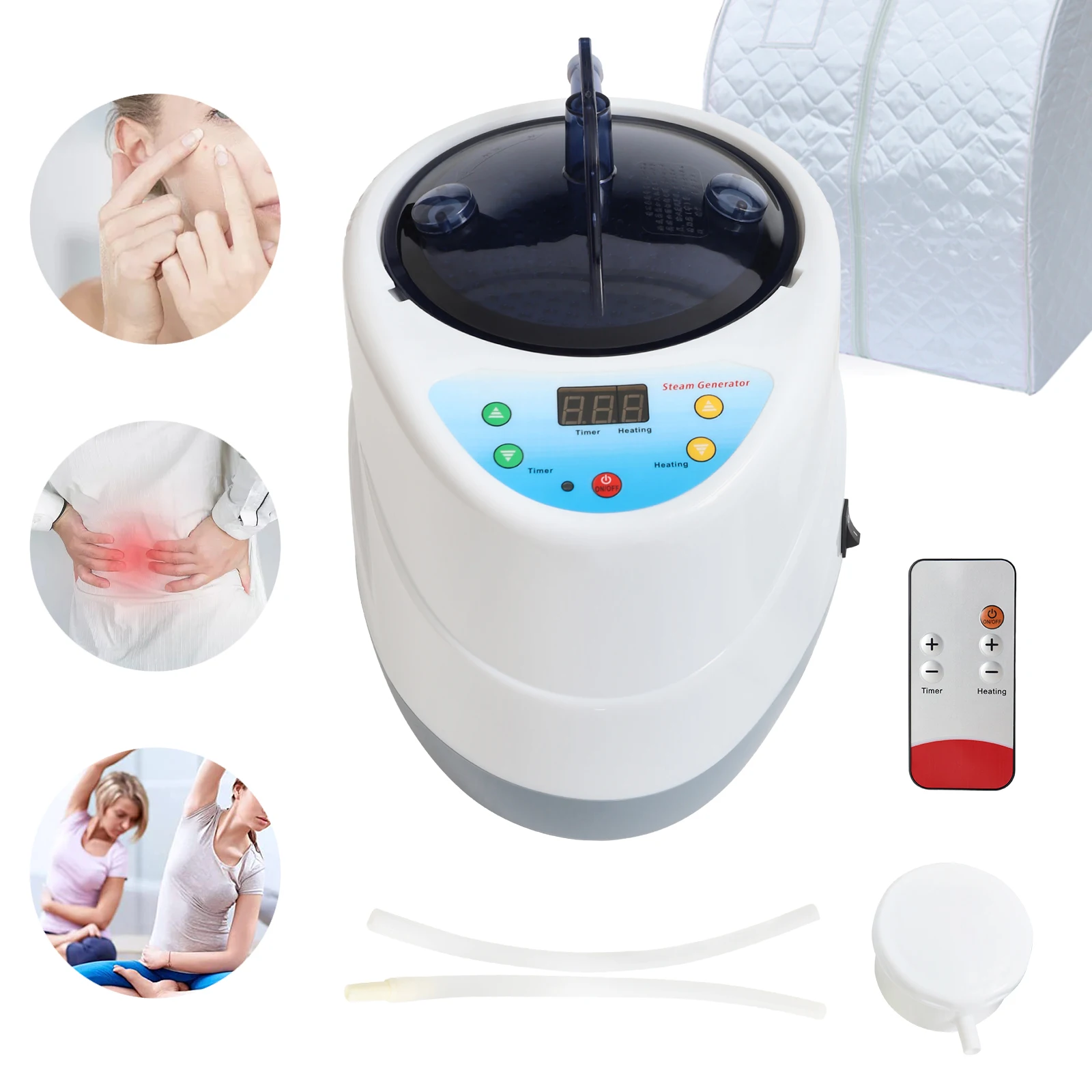 Portable Sauna Steamer 4L SPA Machine Sauna Steam Engine with Remote Control for Household SPA Salon 5