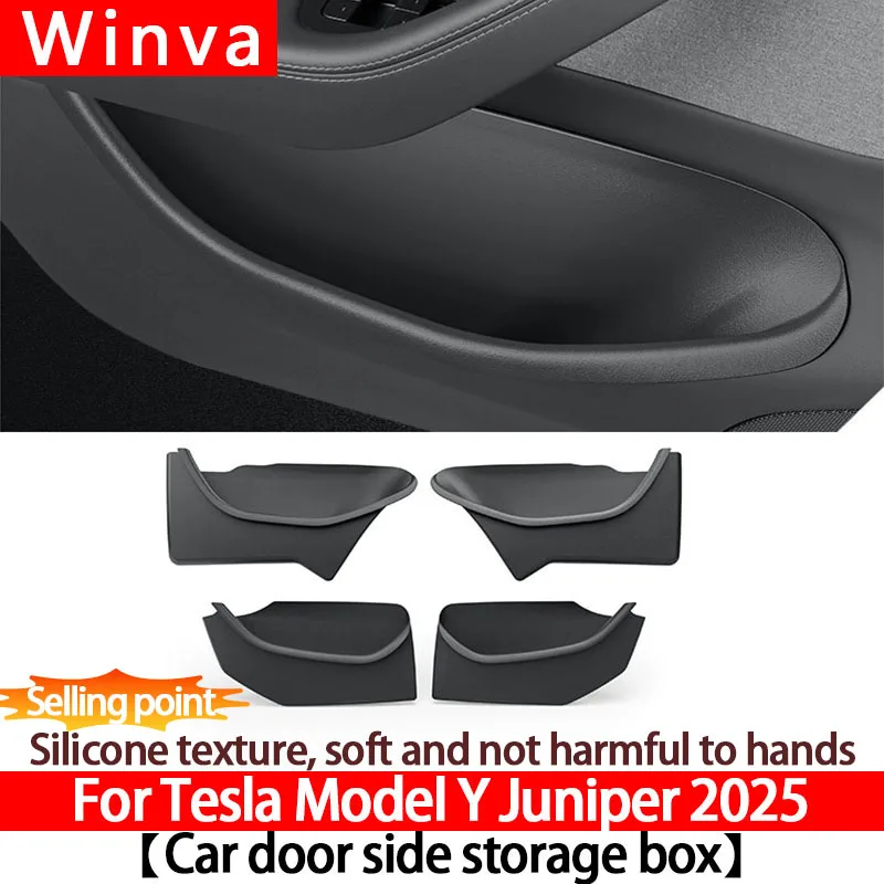Door Side Storage Box For Tesla Model Y Juniper Model 3 Highland Full&Half Cover