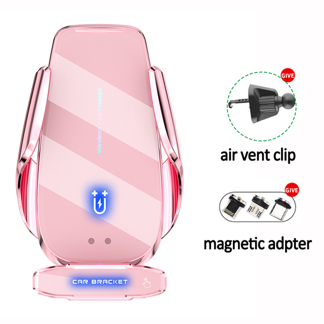 Car Wireless Charger Magnetic Automatic Clamping Car QI Fast Charging Mount Holder For iPhone 13 12 Pro Max 11 Mobile phone