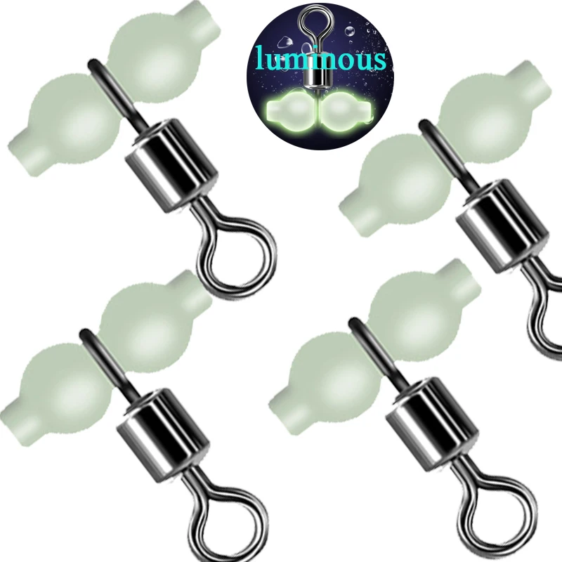 

50pcs/lot Luminous 3 Way Fishing Swivel Cross Line Rolling Swivels Fishing Hook Line Connector Tackle Accessories