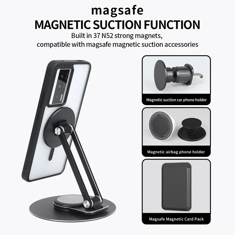 For Xiaomi POCO F5 Pro 5G Shockproof Phone Case Magnetic Luxury Matte  Clear Magnetic Wireless Charging Magsafe Case - Image 4