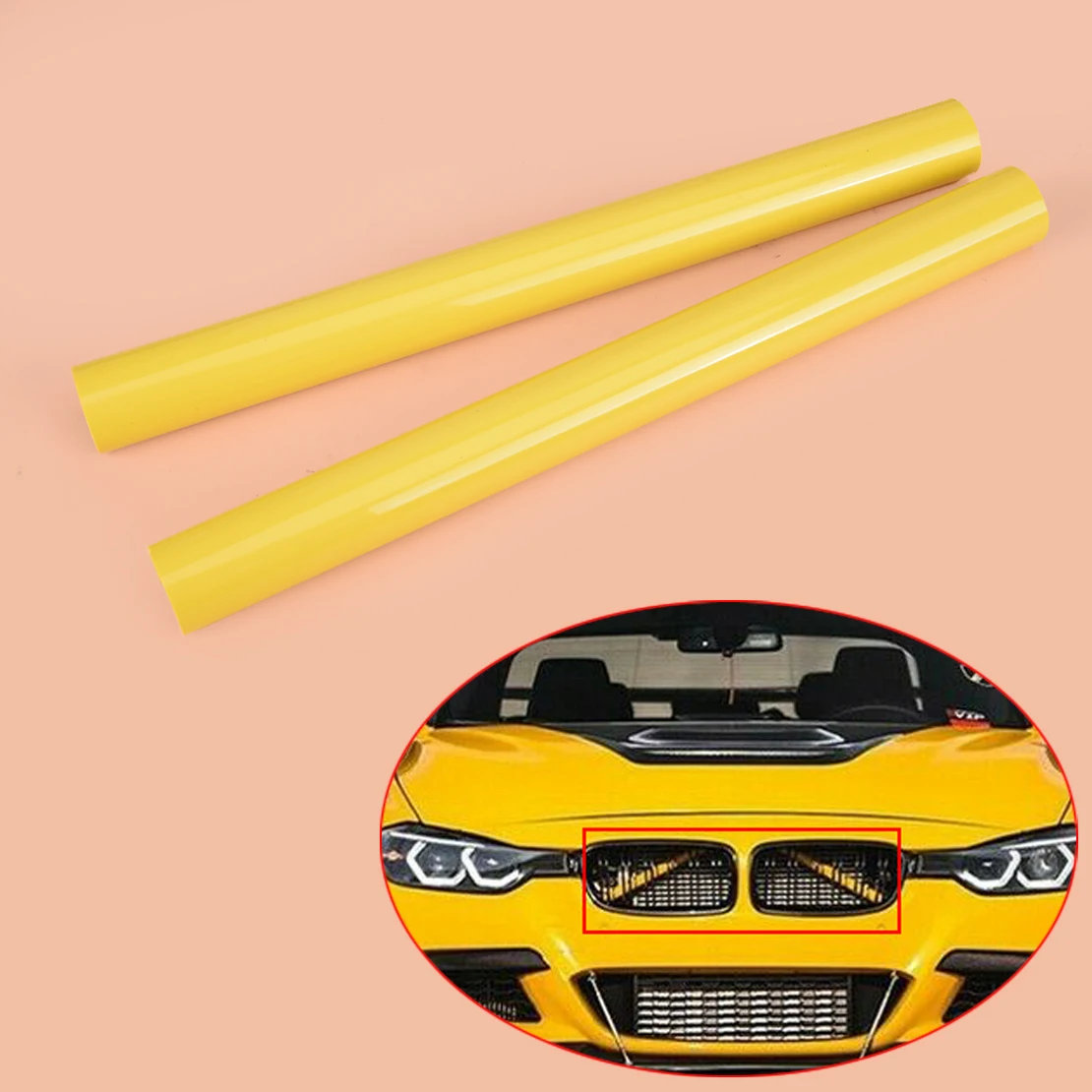 1 Pair Car Front Grille Bar V Brace Cover Strip Wrap Fit for BMW 1 2 3