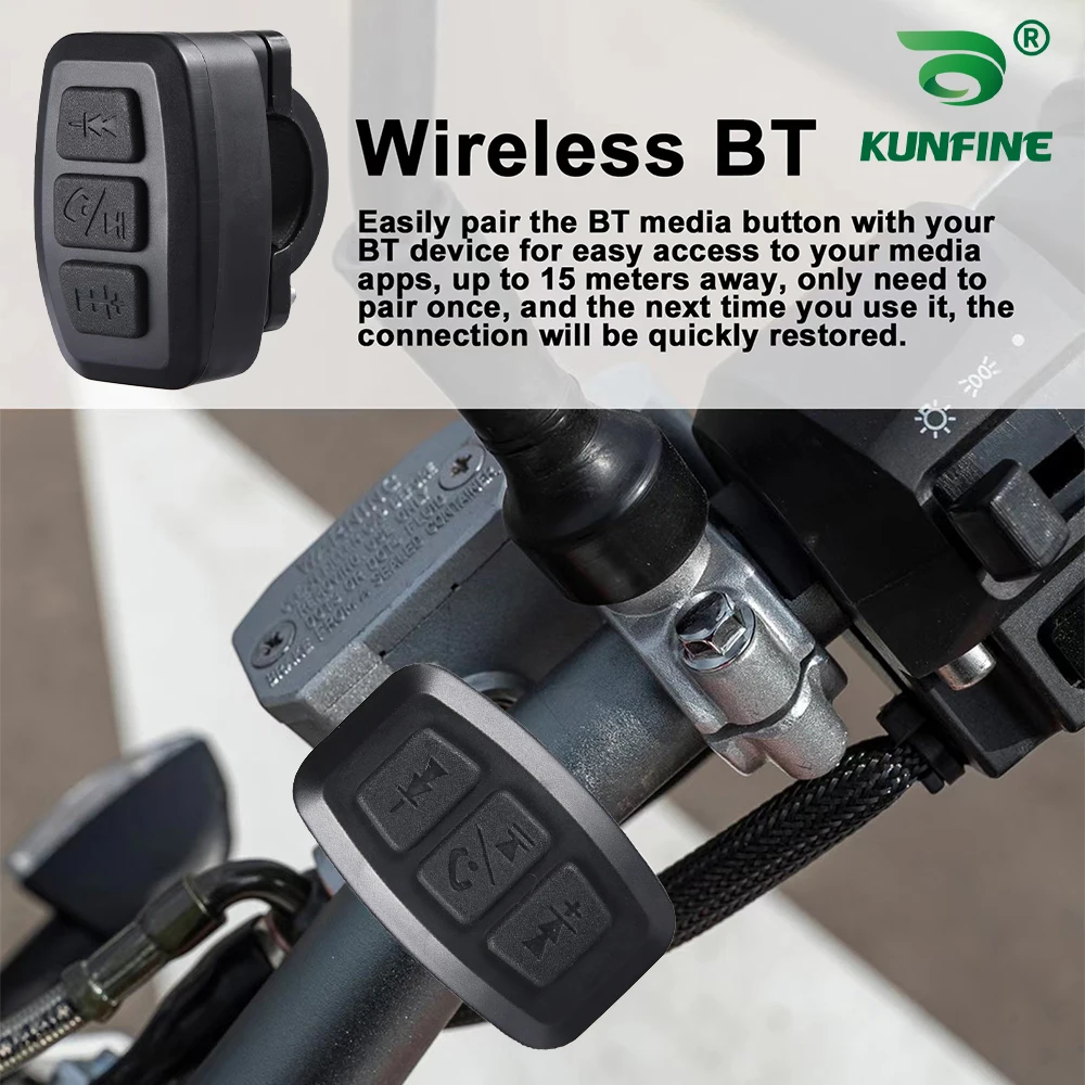 Wireless Remote Controller Wireless Remote Control Car Wireless BT Button Remote Controller Auto Universal Motorcycle Handlebar Smart Button For Phone Answer Calls & Control Music