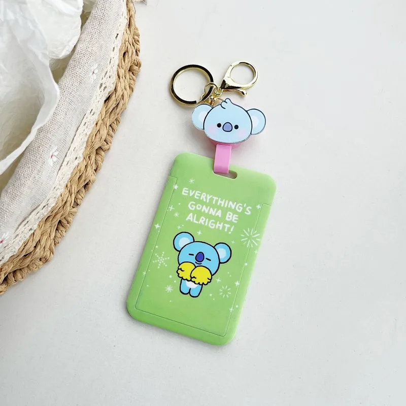 Card Holder Card Sleeve ID Card Case for Campus Student ID Card Meal Access Control ABS Plastic Women's Pendant Telescopic Cover