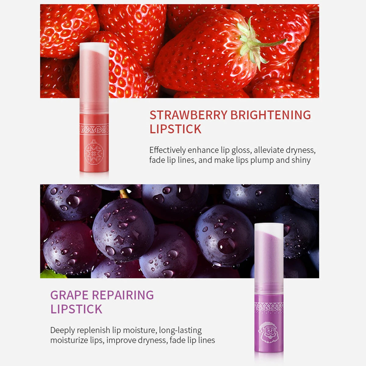 Natural Plant Formula Lip Balm Moisturizing Repairing and Preventing Cracks Lipstick Base Without Smudges Christmas Gift