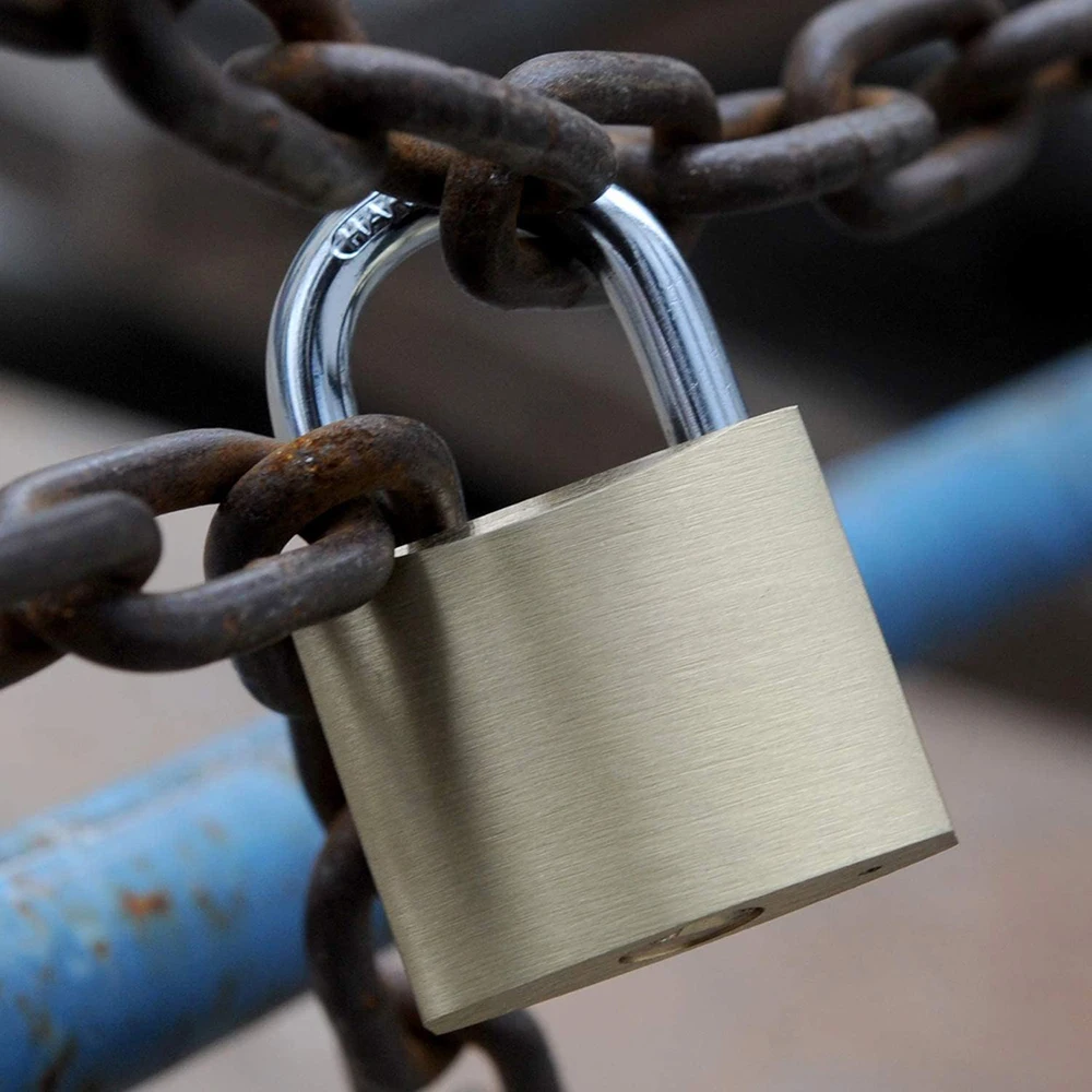 Piccolo Lucchetto In Rame Custodia Per Bagagli Lucchetto Scatola Lucchetto Mini Serrature Amanti Blocco Hardware Per La Casa - Foto 2