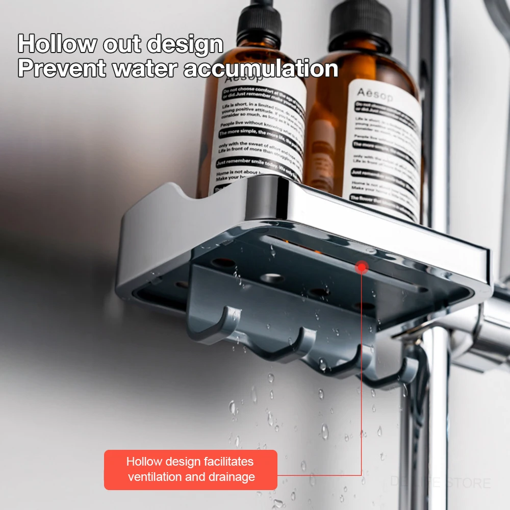 1/2 PCS Bathroom Shelf Without Drilling Bathroom Shelf Shower Organiser With Shower Stand Shampoo Holder Shower Shelf Bathroom A 4
