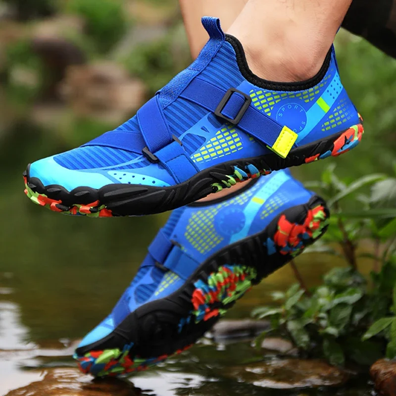Trail Running Shoes Gym Exercise Minimalist Shoes Arch Support Zero Drop Non Slip Breathable for Men Women Sea Aqua Sneakers