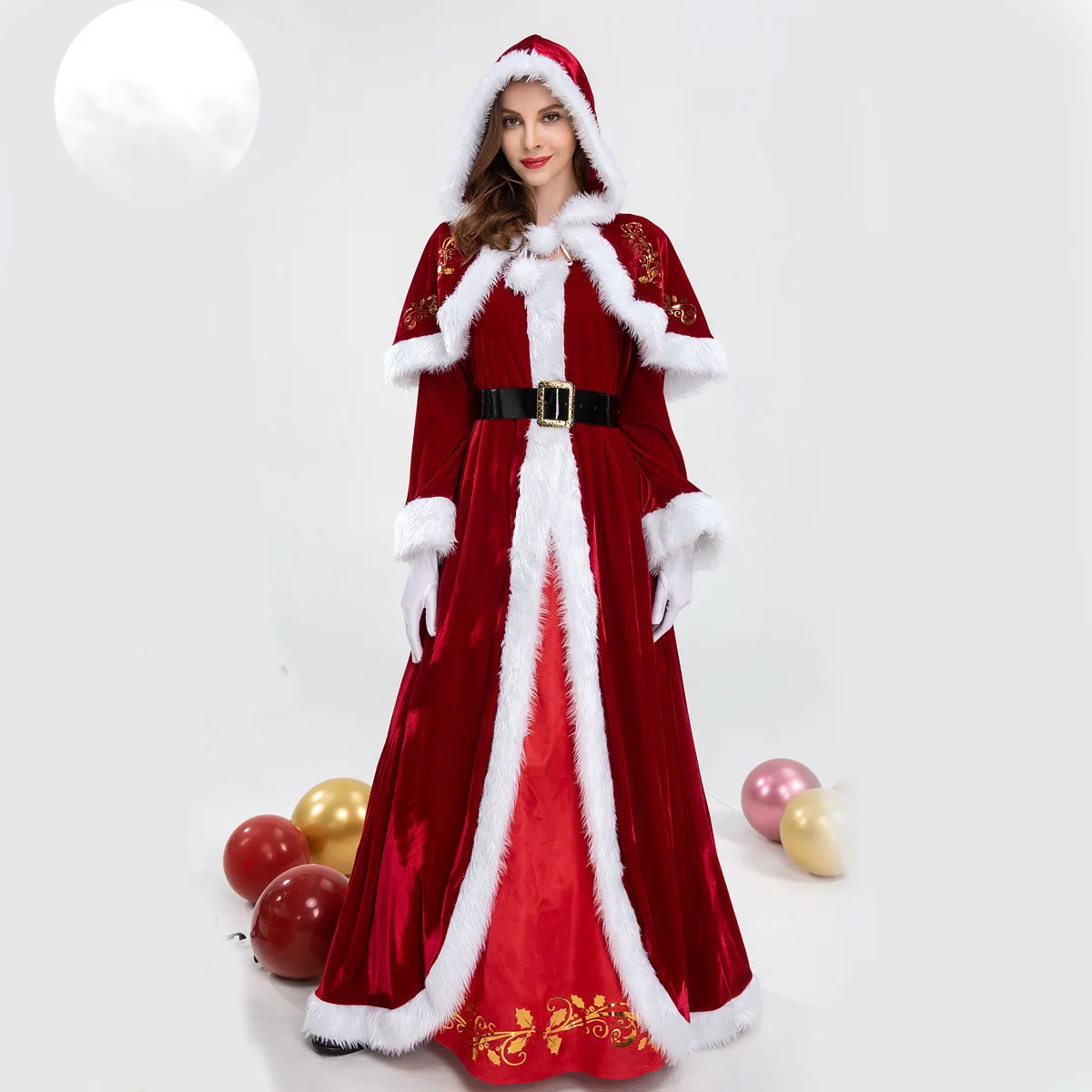 2022 New Christmas Dress European And American Cosplay Christmas Queen Dress Santa Claus Couple Dress