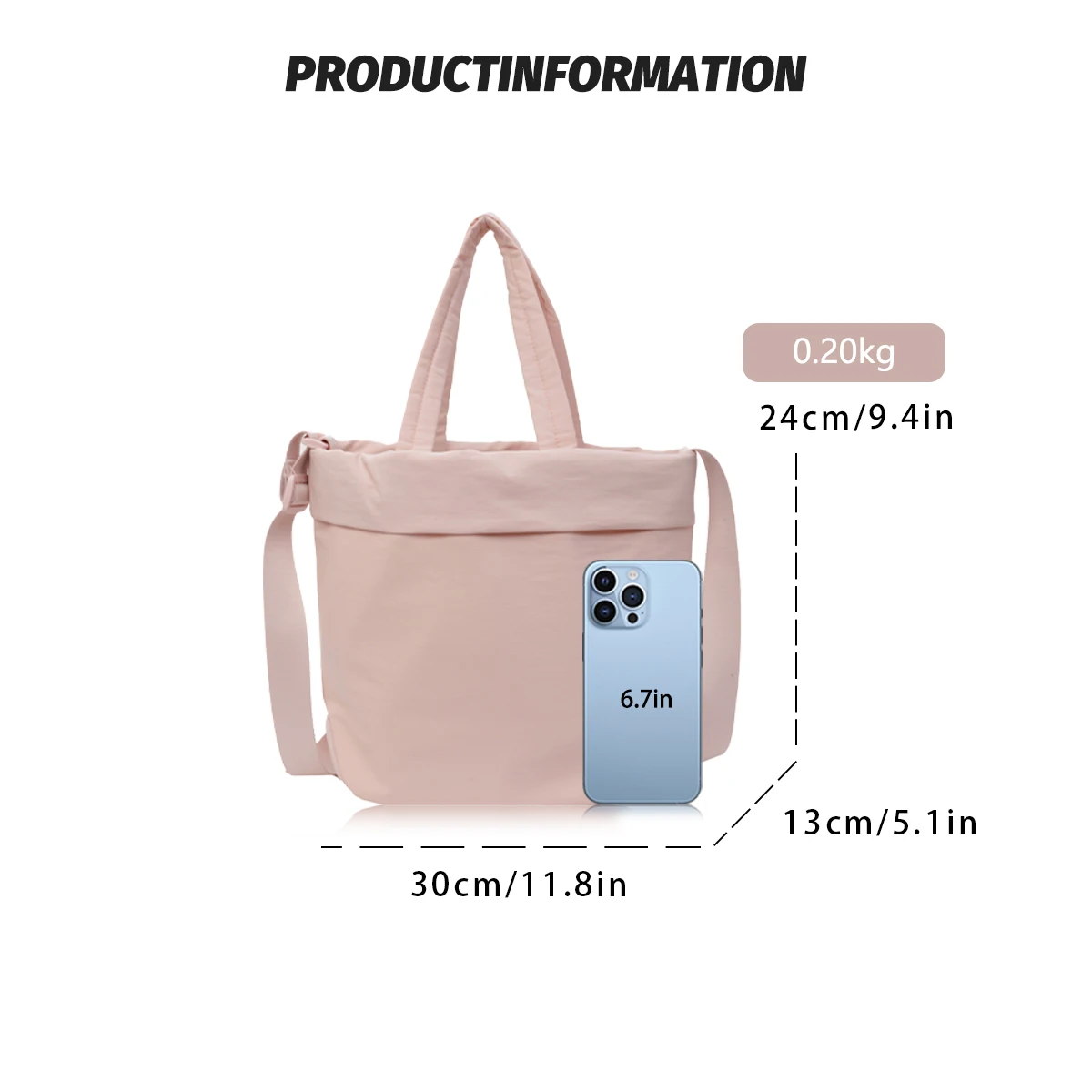 2025 New Commuting Tote Bag Nylon Lightweight Crossbody Bag Casual Portable Shoulder Bag Women's Shopping and Play Mother and Baby Mom Bag