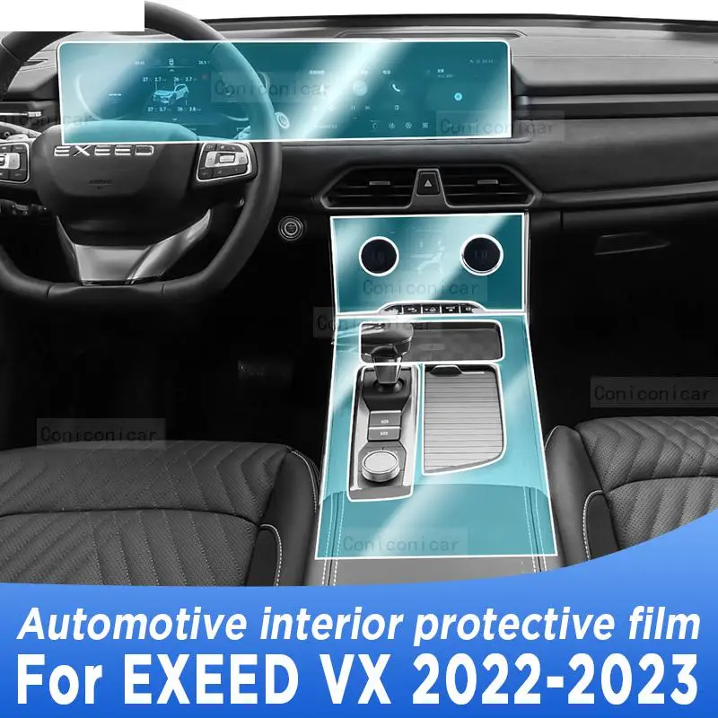 

For EXEED VX 2022-2023 Gearbox Panel Navigation Screen Automotive Interior TPU Protective Film Cover Anti-Scratch Sticker