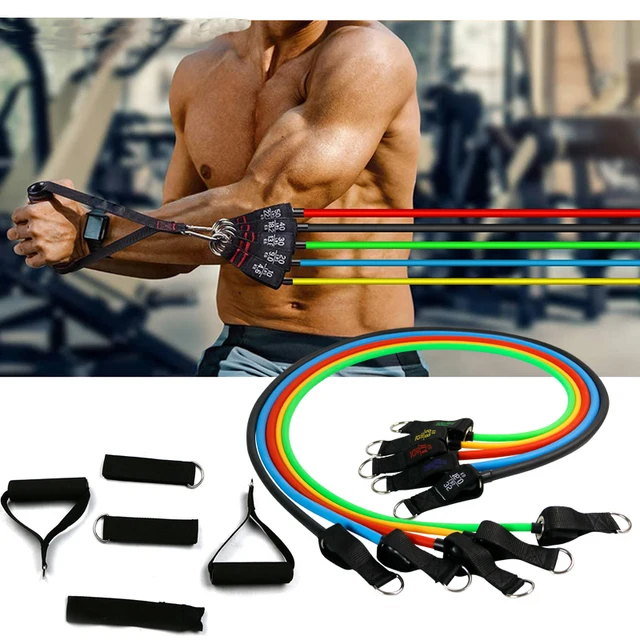 11Pcs Sport Rubber Band for Fitness Equipment Resistance Bands Elastic Band for Pulling Up Gym Exercise Training Body Sports