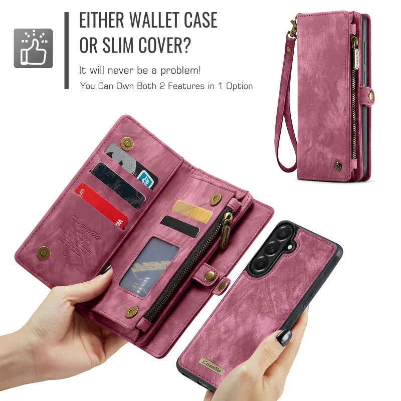 2-in-1 Detachable Leather Wallet Phone Case with Card Holder