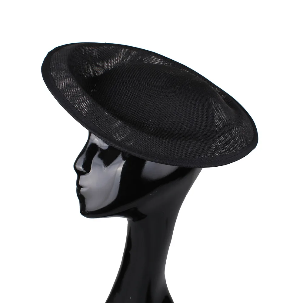 

30 см шляпа-Вуалетка, основа, красная женская шляпа, имитация Sinamay, аксессуары для волос «сделай сам», Коктейльные головные уборы, 3 цвета на выбор